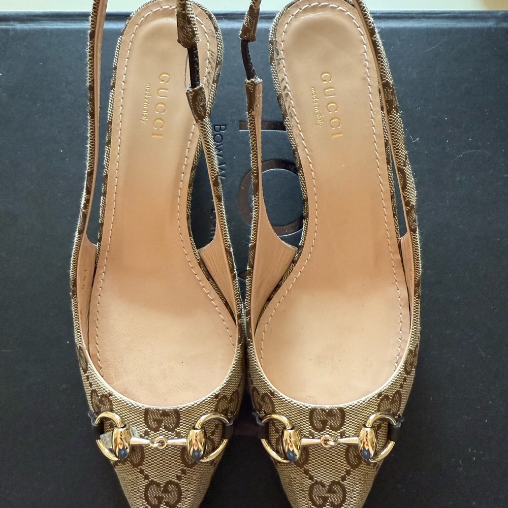 Gucci Horsebit Slingback Pump